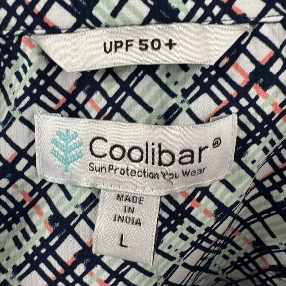 Coolibar‎ Safari Camp Shirt Mens Large Short Sleeve Printed Colorful NWT TP-3160 - Picture 11 of 13
